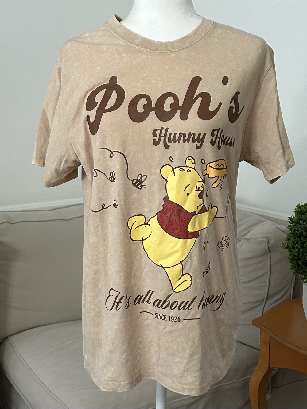 Disney Winnie the Pooh acid washed t-shirt